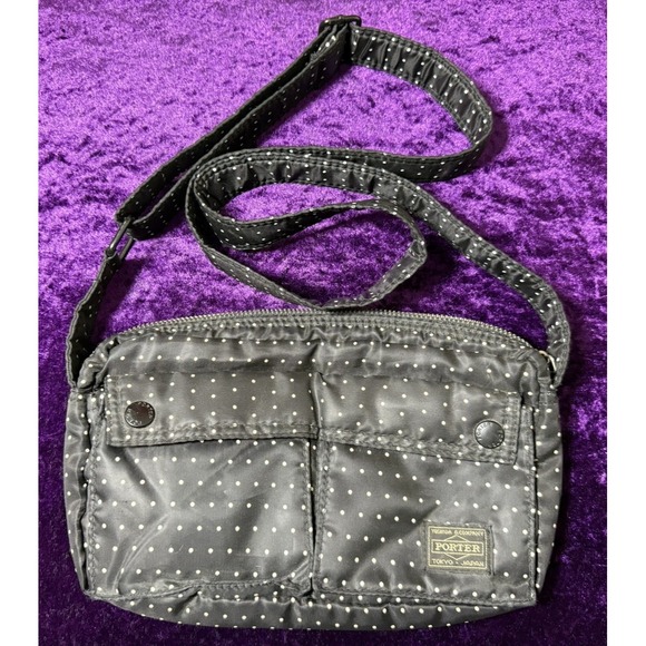 Handbags - Yoshida Porter Tanker Shoulder Bag Black White Polka Dot Crossbody Japan Tokyo